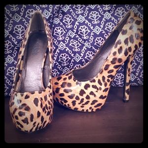 Cheetah high heels